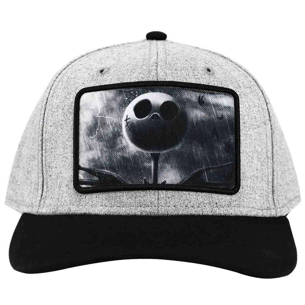 The-Nightmare-Before-Christmas-Jack-Patch-Snapback-Hat-Elite-Flex-Pre-Curved-Bill-Bioworld The Nightmare Before Christmas - Jack Patch Snapback Hat (Elite Flex, Pre-Curved Bill) - Bioworld - Image 1