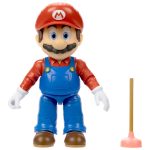The Super Mario Bros. Movie - Mario with Plunger Action Figure (5") - Jakks Pacific - Series 1 - Image 2