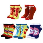 Tootsie Roll - Candy Ankle Socks (5 Pairs) - Bioworld - Tootsie, Sugar Babies, Dots, Blow Pop & Charms - Image 7