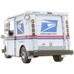 USPS - Grumman LLV Mail Truck Figure Model Kit (1:59 Scale, Steel, Moderate Difficulty) - Fascinations - Metal Earth Series - Image 5