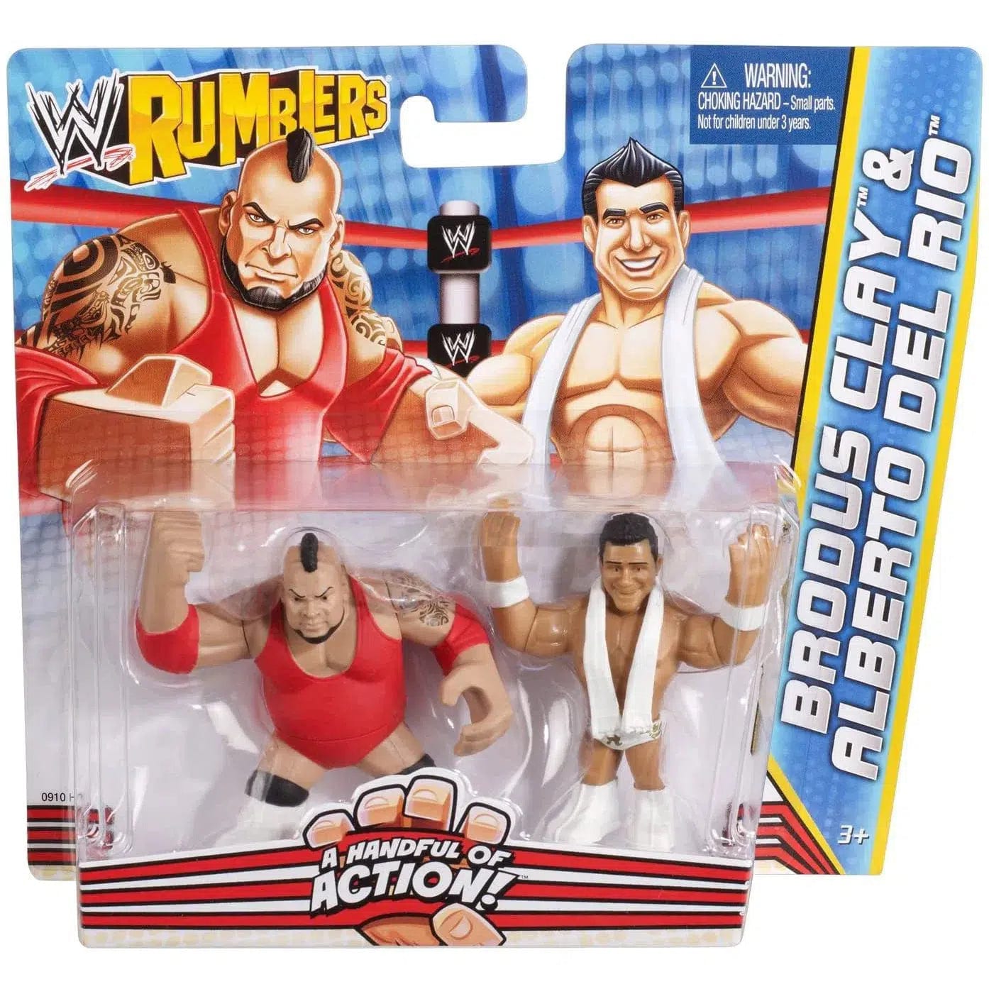 WWE-Brodus-Clay-Alberto-Del-Rio-Action-Figures-Mattel-WWE-Rumblers-Series WWE - Brodus Clay & Alberto Del Rio Action Figures - Mattel - WWE Rumblers Series - Image 1