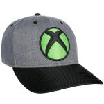 XBOX - Console Logo Snapback Hat (Gray, Curved Bill) - Bioworld - Image 3