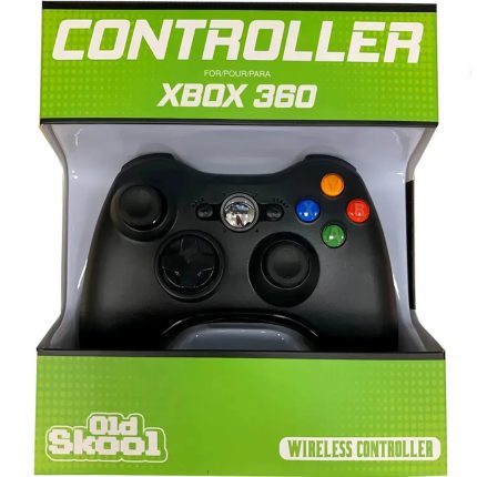 Xbox 360 - Black Wireless Controller - Old Skool