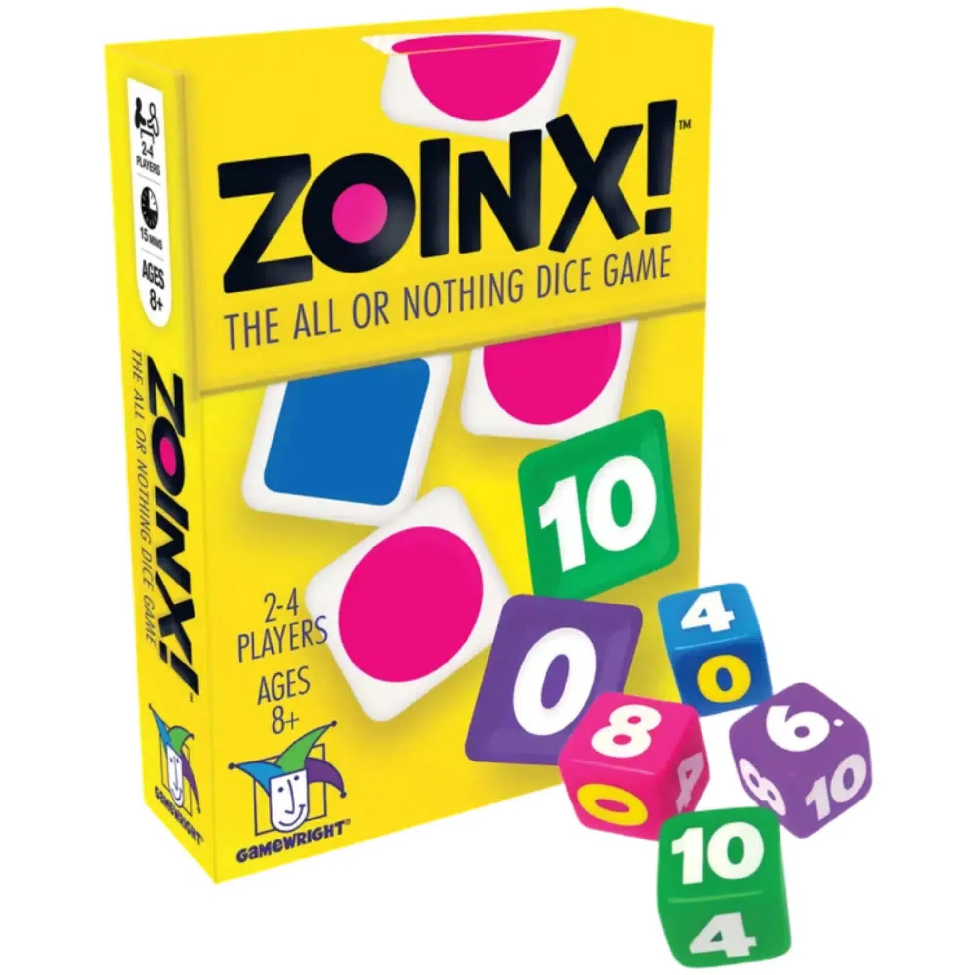 Zoinx-The-All-or-Nothing-Dice-Game-Dice-Based-Math-Dice-Game-for-Family-Adults-and-Children-2-4-Players-Ages-8-Gamewright Zoinx! The All or Nothing Dice Game - Dice-Based Math Dice Game for Family, Adults, and Children (2-4 Players, Ages 8+) - Gamewright - Image 1